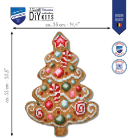 Christmas tree - kruissteekvormkussen met rug - Vervaco