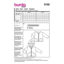 9188 Burda naaipatroon - Regenjas in variatie