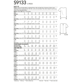 9133 U5 Simplicity Naaipatroon | Shirt met variatie 42-50