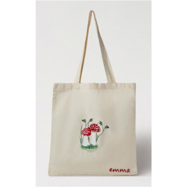 Personalised Mushroom Tote Bag | Borduurpakket gift of Stitch | DMC