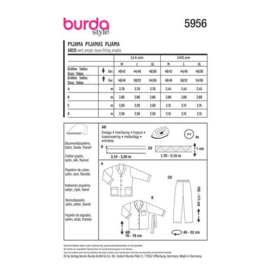 5956 Burda naaipatroon - Pyjama in variatie