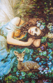 Spring Fairy Aida Leti Stitch Embroidery Kit