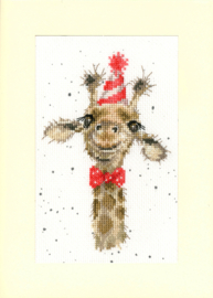 I'm Just Here For The Cake Greeting Card by Hannah Dale Aida Cross Stitch Kit Bothy Threads
