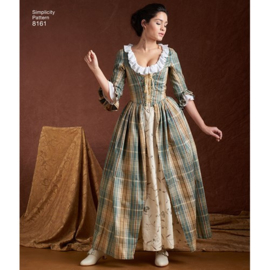 8161 H5 Simplicity Naaipatroon | Misses' Dress 18th Century Maat 32-40