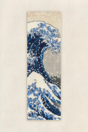 The Great Wave British Museum Aida Bookmark Cross Stitch Kit DMC