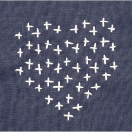 Harten sashiko sjabloon - ReStyle