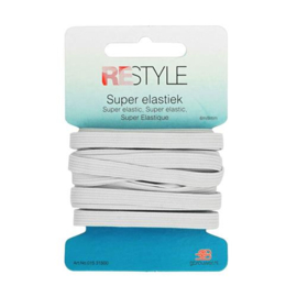 Wit 8mm 6 meter Super elastiek | ReStyle