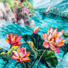 Blooming Lotuses - aida - Magic Needle telpakket