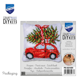 Kerstauto - voorbedrukt knooppakket - Vervaco