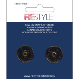 21mm Black Snap Fasteners ReStyle