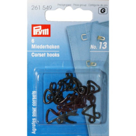 No. 13 Corset Hooks Hooks and Eyes Prym