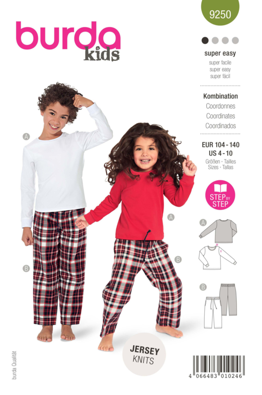 luister Vertrek naar acuut 9250 Burda Naaipatroon | Pyjama universeel | Kids - burda kids | Zaans Geluk