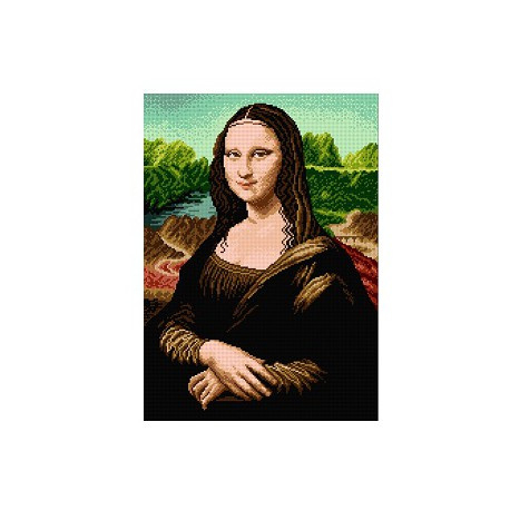 Mona Lisa Leonardo da Vinci Voorbedrukt Stramien Deco-Line