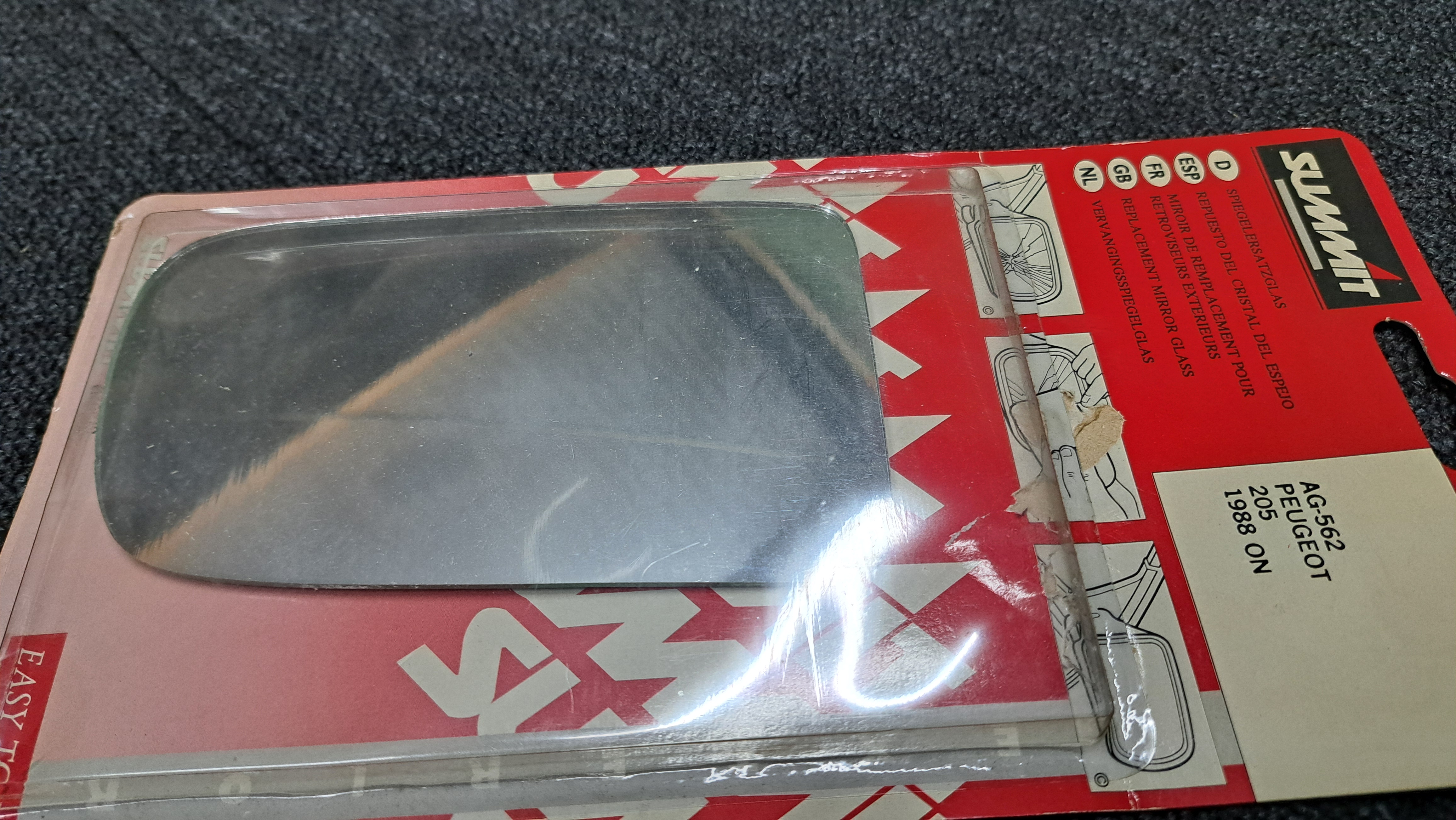 Peugeot 205 PH2 replacement mirror glass