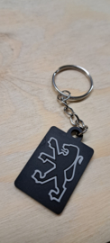 Peugeot '80's logo lion key ring