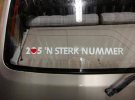 205 'N Sterk Nummer Sticker