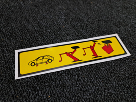 Peugeot 205 jacking point sticker