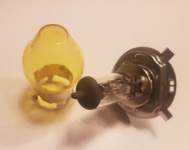 H4 bulb with yellow cap