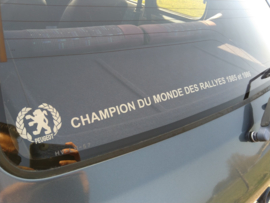 Champion du monde des rallyes 1985 et 1986 sticker