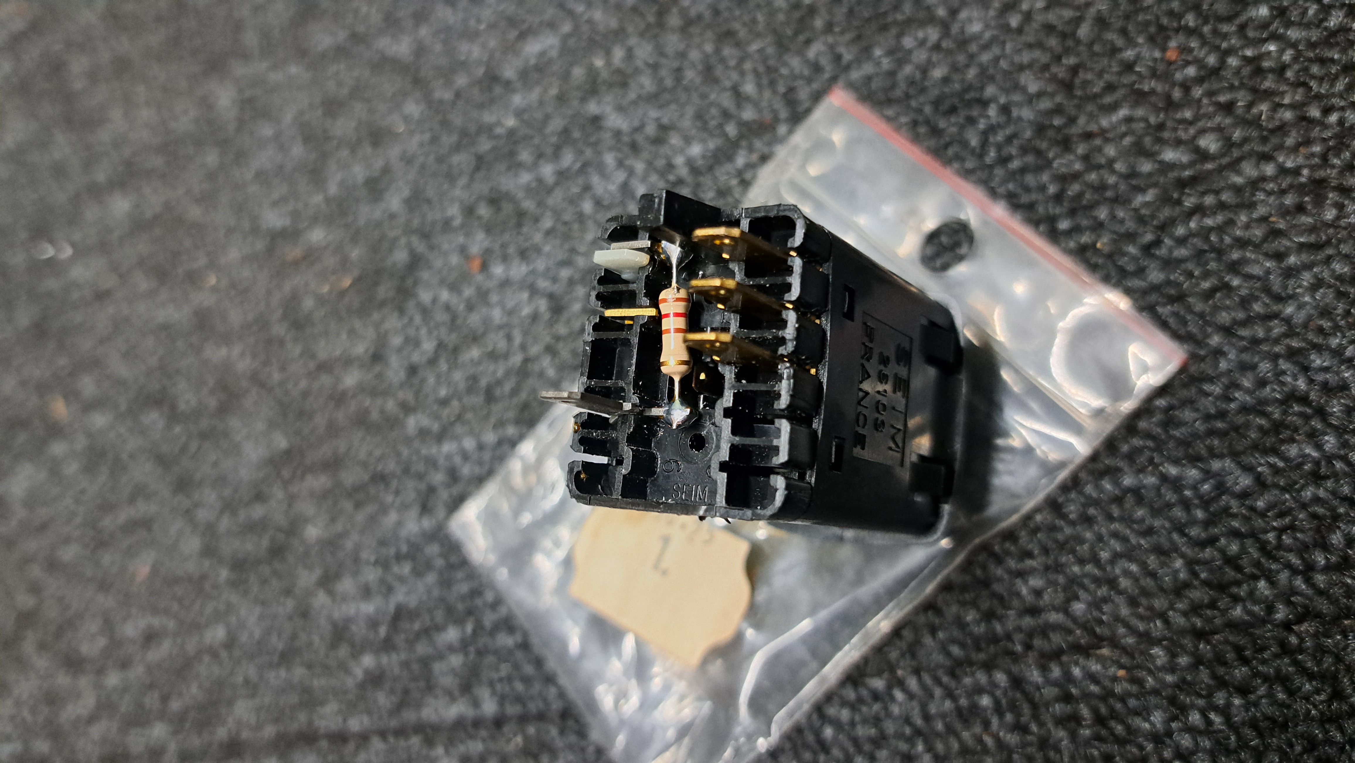 Peugeot 205 PH1 rear fog light switch