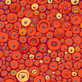 Button Mosaic_Orange