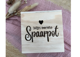 mijn eerste spaarpot hout