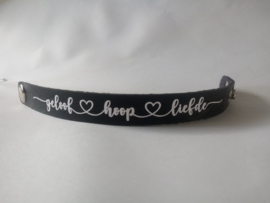 Armband met naam of tekst | Zilvergrijs