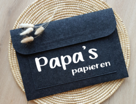 Documentenmap /Laptophoes vilt | Papa of Opa