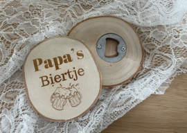 Opener boomschijf rond Papa's Biertje