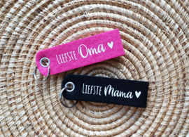 Vilten sleutelhanger | Liefste Mama/Oma