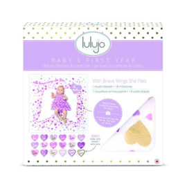 Lulujo Baby's first blanket 'with brave wings she flies'