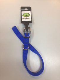 Halsband dubbel nylon met gesp Blauw