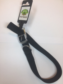 Halsband Dubbel nylon met Gesp Zwart
