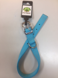Halsband dubbel nylon met gesp Licht Blauw