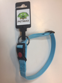 Halsband Nylon met Wienerlock Licht Blauw