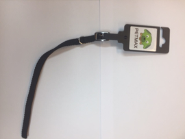 Halsband Dubbel nylon met Gesp Zwart