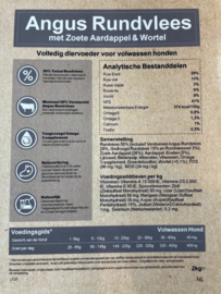 NiKaDog Adult Angus Rund Graanvrij Met Zoete Aardappel 12 kg