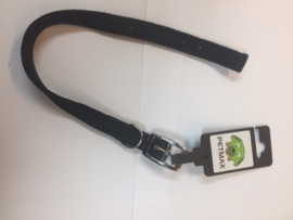 Halsband Dubbel nylon met Gesp Zwart