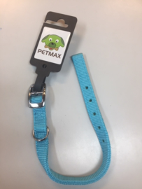 Halsband dubbel nylon met gesp Licht Blauw