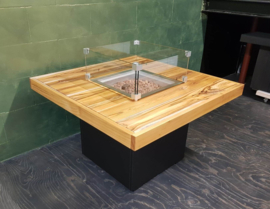 Teak vierkant 90x90x55 cm