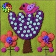 Pre-cut Wol Pakket Bird and Tree