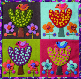 Pre-cut Wol Pakket Bird and Tree