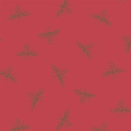 Red Allover Bees 5487-R
