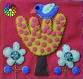 Pre-cut Wol Pakket Bird and Tree