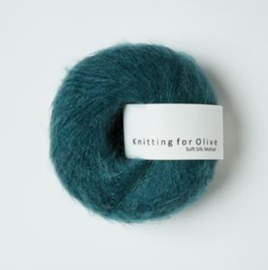 Knitting for Olive Soft Silk Mohair Petroleum Green