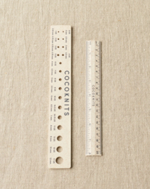 CocoKnits Ruler and Needle Gauge set