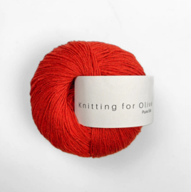 Knitting for Olive Pure Silk Blood Orange