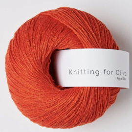 Knitting for Olive Pure Silk Blood Orange