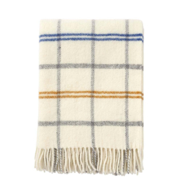 Klippan Plaid Tartan White/ Yellow/ Blue