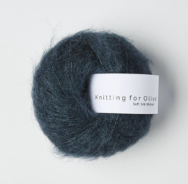 Knitting for Olive Soft Silk Mohair Deep Petroleum Blue